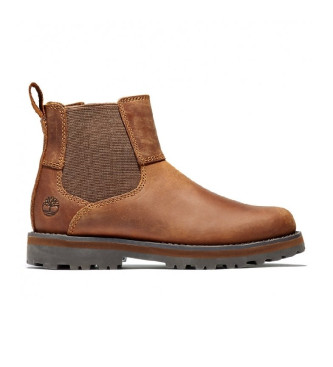 Timberland Stivaletti Chelsea in pelle marrone Courma Kid