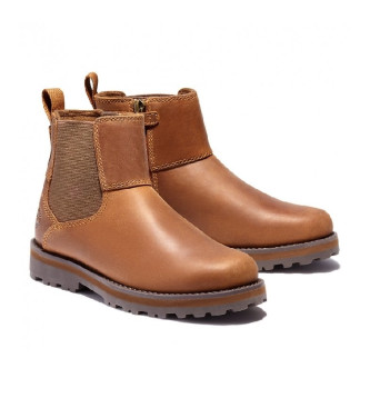 Timberland Stivaletti Chelsea in pelle marrone Courma Kid