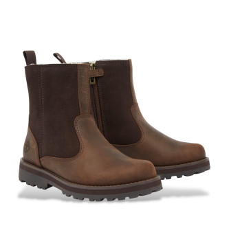 Timberland Brązowe skórzane buty Courma