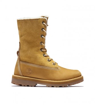 Timberland Bottes Courma Kid Shearling Roll Top jaune / OrthoLite