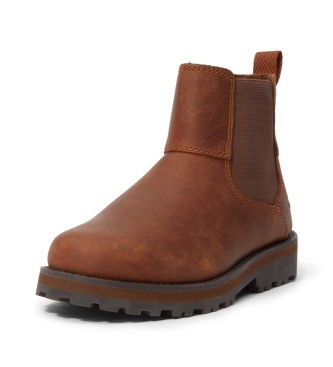 Timberland Stivaletti Chelsea in pelle marrone Courma Kid