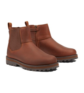 Timberland Stivaletti Chelsea in pelle marrone Courma Kid