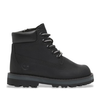 Timberland Stivali stringati Courma Kid in pelle nera