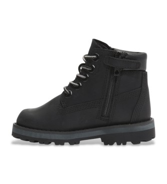 Timberland Botas de piel con cordones Courma Kid negro