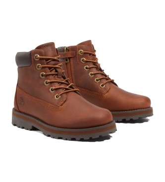 Timberland Leren veterlaarzen Courma Kid bruin