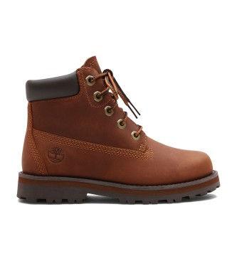 Timberland Stivali stringati Courma in pelle marrone