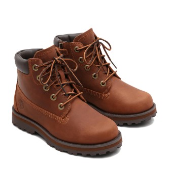 Timberland Stivali stringati Courma in pelle marrone