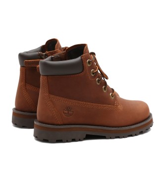 Timberland Stivali stringati Courma in pelle marrone