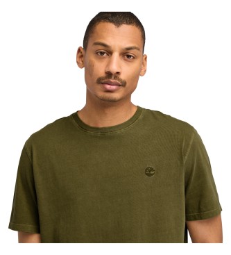 Timberland Dunstan River green garment dyed long-sleeved T-shirt