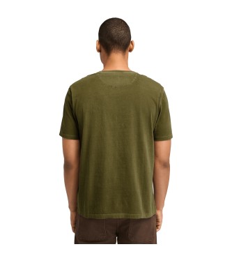 Timberland Dunstan River green garment dyed long-sleeved T-shirt