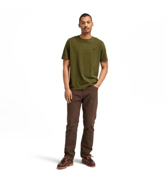 Timberland Dunstan River green garment dyed long-sleeved T-shirt