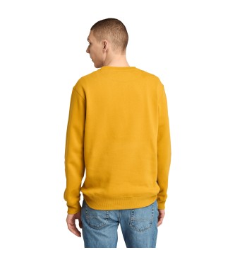 Timberland Sweatshirt mit gebrstetem Rcken und gesticktem Logo, gegrndet 1973 in gelb