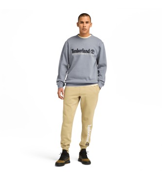 Timberland Sweatshirt mit gebrstetem Rcken und gesticktem Logo, gegrndet 1973 grau