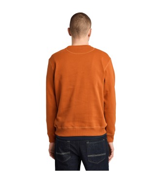 Timberland Sweatshirt mit gebrstetem Rcken und gesticktem Logo, gegrndet 1973 in orange