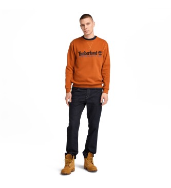 Timberland Sweatshirt mit gebrstetem Rcken und gesticktem Logo, gegrndet 1973 in orange