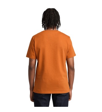 Timberland Gegrndet 1973 orangefarbenes T-Shirt mit Stickerei