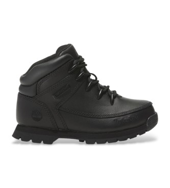 Timberland Botas de piel de media caa Euro Sprint Negro