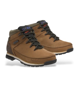 Timberland Skórzane buty Euro Sprint Mid brązowe