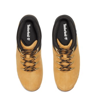 Timberland Stivali gialli in pelle a met polpaccio con lacci Euro Sprint