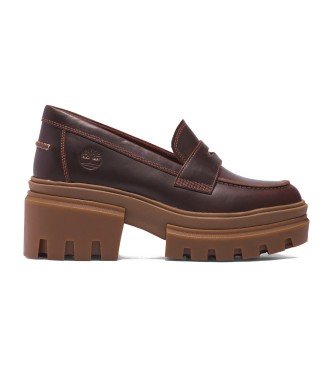 Timberland Everleigh loafers i brunt lder