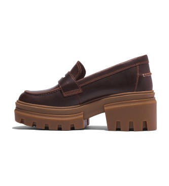 Timberland Everleigh loafers i brunt lder