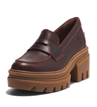 Timberland Everleigh brune loafers i lder