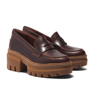 Timberland Everleigh loafers i brunt lder