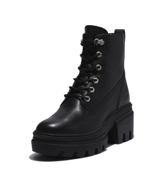 Timberland Botas de piel de media caa con cordones Everleigh negro