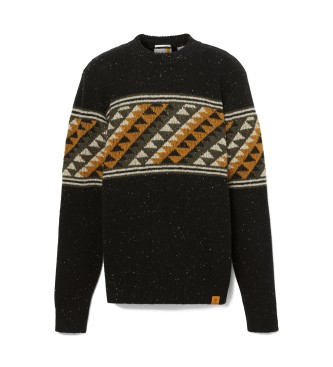 Timberland Fair Isle Rundhalspullover schwarz