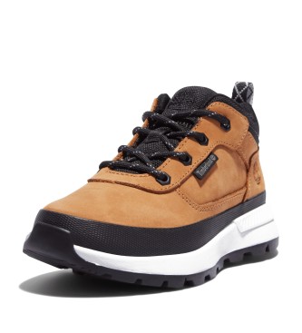 Timberland Zapatillas de piel con cordones Field Trekker amarillo