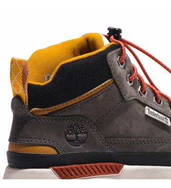 Timberland Field Trekker grijze mid-top veterschoenen van leer