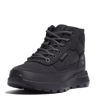 Timberland Zapatillas de piel de media caa con cordones Field Trekker negro