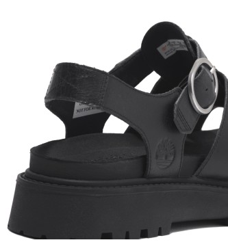 Timberland Clairemont Wayne Zwart Leren Fisherman Sandalen