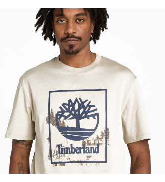 Timberland T-shirt avec logo graphique beige