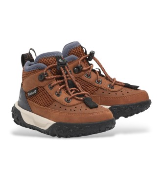 Timberland Usnjeni pohodniški čevlji Greenstride Motion 6 Mid brown