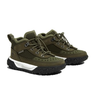 Timberland GreenStride Motion 6 vandresko i lder med snrebnd og lav top, grn