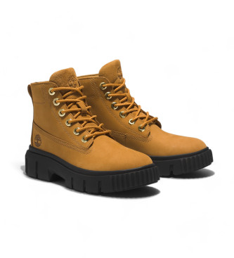 Timberland Leder Greyfield Mid Lace Up Stiefel Braun