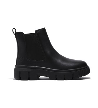 Timberland Botines de piel de media caa Chelsea Field negro