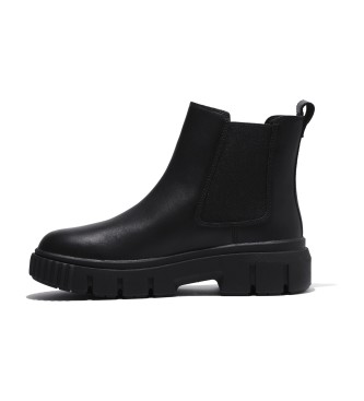 Timberland Botines de piel de media caa Chelsea Field negro