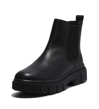 Timberland Botines de piel de media caa Chelsea Field negro