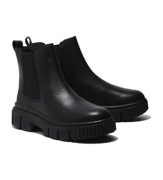 Timberland Botines de piel de media caa Chelsea Field negro