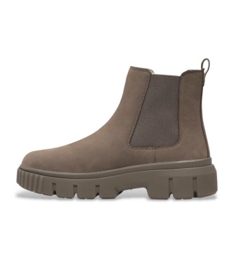 Timberland Skórzane sztyblety Greyfield Mid taupe