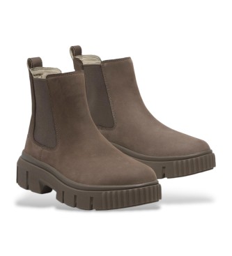 Timberland Greyfield Mid bottes chelsea en cuir taupe