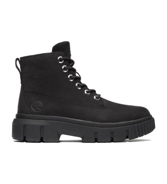 Timberland Bottes mi-mollet en cuir  lacets Champ noir