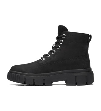 Timberland Skórzane sznurowane buty do połowy łydki Field black