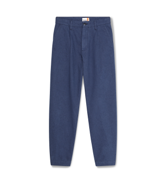 Timberland Herringbone Pleated Chino Trousers blue