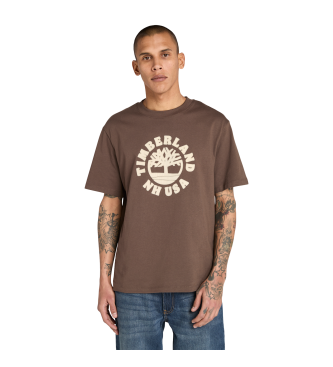 Timberland Maglietta marrone per le vacanze