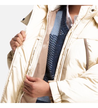 Timberland Howker beige gerecycled dons gewatteerde lange parka