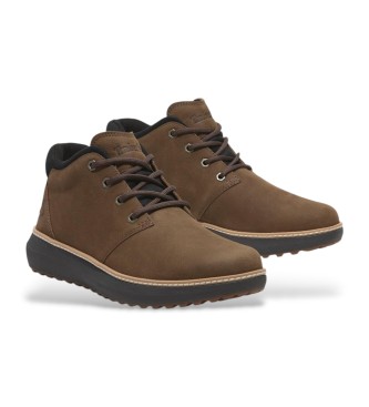 Timberland Brązowe skórzane buty chukka do połowy łydki Hudson Road