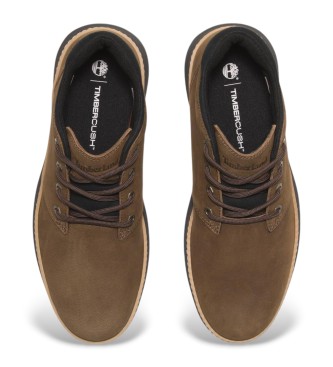 Timberland Brązowe skórzane buty chukka do połowy łydki Hudson Road